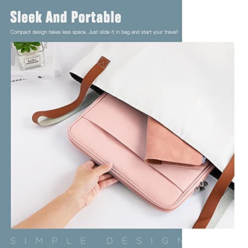 TiMOVO 9-11" Tablet Sleeve with Pocket for iPad A16 Tab, Pink — view 6