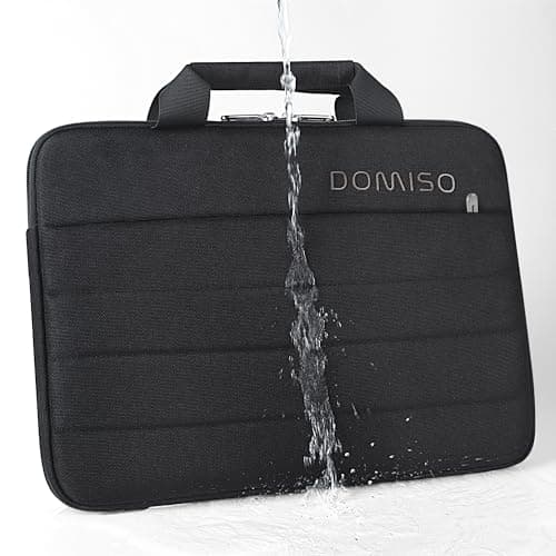 DOMISO 15.6 inch Laptop Sleeve Waterproof Carrying Handbag Laptop Briefcase Compatible with MacBook Air/MacBook Pro/Dell Precision/MateBook/HP ZBook/15 Surface Laptop/Lenovo,Black — view 6