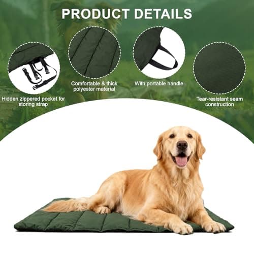 TranRantic Portable Dog Blanket 110×68 cm, Foldable Waterproof Dog Bed Mat — view 4