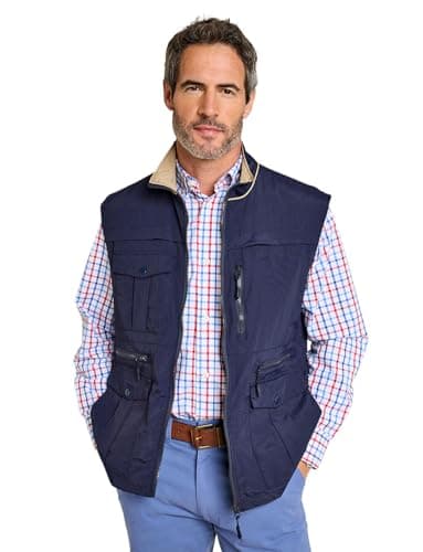 Pegasus Men's Lightweight Nylon Multi Pocket Travel Gilet, Breathable Mesh Lined & Quick Dry Sleeveless Utility Vest