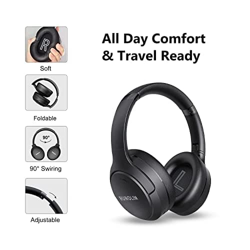 RUNOLIM Hybrid Active Noise Cancelling Headphones Bluetooth Wireless — view 5