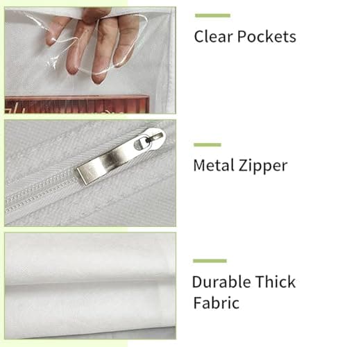 Wedding Dress Bag Covers,Extra Long Dress Garment Bag,Dustproof and Moisture-Resistant, Lightweight and Portable,Foldable Garment Bag for Wedding Gown,Evening Dress,Prom Dress,Travel Storage 72‘’ — view 4