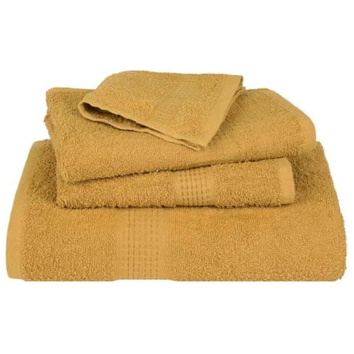 LoogCape Frogn Gold 8-Piece Towel Set 360 g/m² 100% Cotton for Bath, Sauna, Spa, Wellness, Beach, Travel, Sports, Fitness, with Practical Loop, Absorbent, Soft, Durable, Washable — view 3