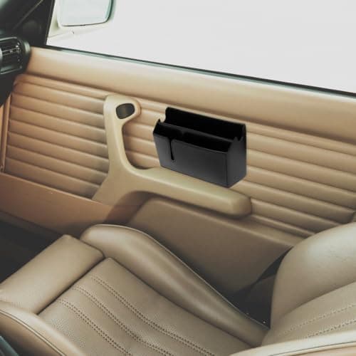 POPETPOP 2 Pcs Car Storage Organizer Box with Carbon Fiber Pvc Material Large Capacity Car Phone Holder and Receipt Holder Space-saving Installation Travel Use — view 5