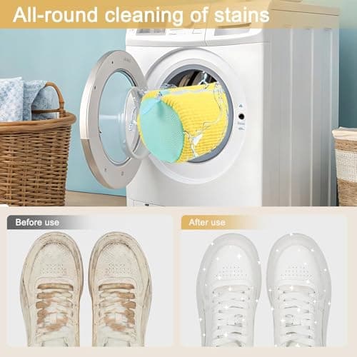 2pcs Reusable Shoe Washing Machine and Dryer Bag, Shoe Cleaning Bag for All Shoe Types, Laundry Shoe Bag for Washer and Dryer (YELLOW) — view 5