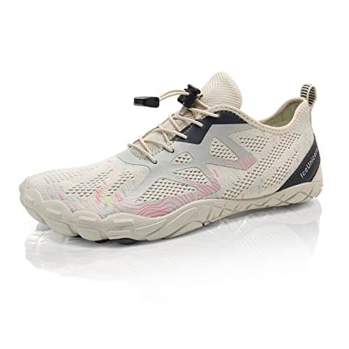 Barefoot Shoes Men Women Water Shoes Wide Lightweight Walking Shoes(A Beige,5UK)