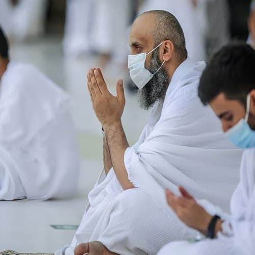 OBD 2 x Ihram for Men White Hajj Umrah Set with Belt Soft Towel Style Pilgrimage Clothing Lightweight Breathable Ihram Cloth for Men — view 3
