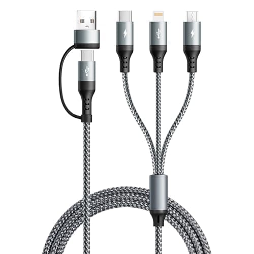 UZAHSK 5 in 1 Multi Charger Cable, USB A/C Cable with Data Transfer