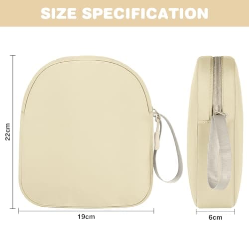 HOTUT Headphone Case,Soft Headphone Carrying Case,Universal Portable Travel Headphone Storage Cover Bag for JBL Live,JBL Tune 510BT/520BT/500BT/720BT,Sony WH-CH520/510/720/710(Beige) — view 2