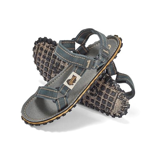 Gumbies Tracker Sandals | Unisex Contoured Adventure Sandals with Adjustable Recycled Straps & Recycled Rubber Outsole | Lightweight, Supportive Outdoor Footwear | Grey | EU 46 — view 2