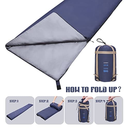 Lixada Sleeping Bag Single Person 3 Seasons Lightweight Warm Indoor & Outdoor Use for Kids,Teens & Adults for Hiking, Backpacking and Camping — view 6