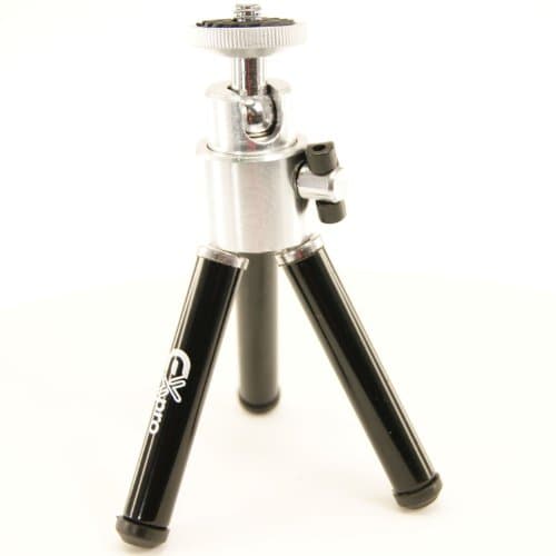 Ex-Pro Table-Top Mini Tripod, Aluminium Telescopic and compact - 3 Level - 15cm, 12.7cm & 10cm - Black & Silver — view 3