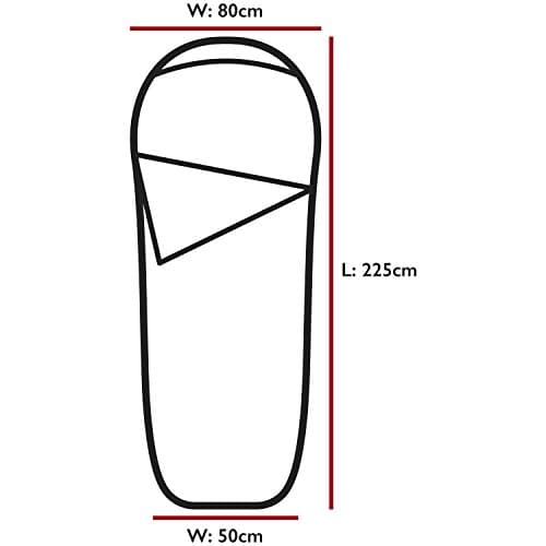 Andes Micro Fleece Mummy Sleeping Bag Liner Inner Camping Sheet — view 5