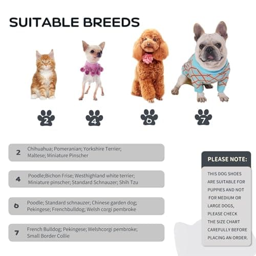 4 Pcs Non-Slip Waterproof Dog Boots | Soft Paw Protectors for Indoor, Outdoor | Small/Medium/Large Sizes (Black, 4) — view 3