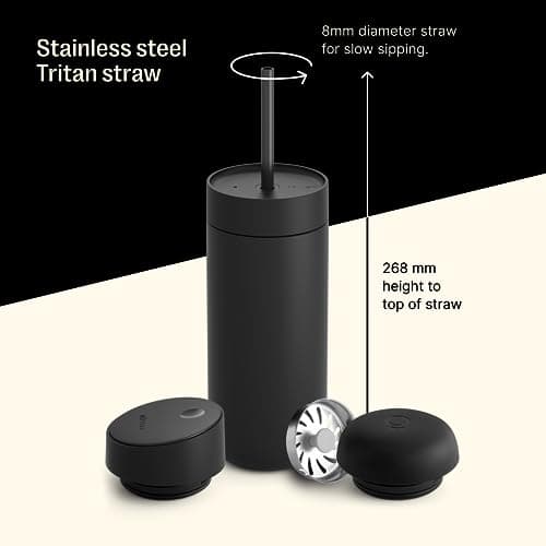 Fellow 3-in-1 Travel Mug 16 oz, Ceramic Lined Coffee Cup, Leakproof — view 4