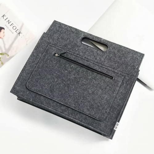 QUXVUIS Eco Friendly Felt Laptop Bag Business Briefcase,Red,34x26x9 — view 4