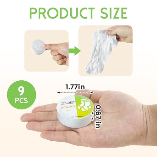 Nanaborn Disposable Socks for Travel 9 Pairs Mens Womens Short Socks White — view 5