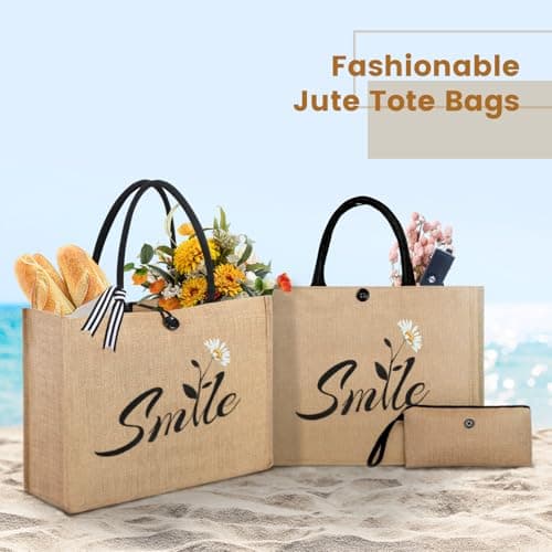 WORPICE Beach Bag - Large Beach Bags for Women, Women Straw Beach Tote Bag Waterproof, Summer Handle Tote, for Beach Travel Holiday Swimming — view 6