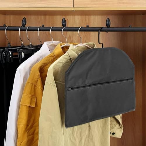 perfeclan Concealed Storage Pouch Hanging Organizer Pocket Holder Wallet Document Case In 600D Oxford For Closet Wardrobe Luggage Travel Suitable for home storage travel packing hotel stays, Beige — view 4