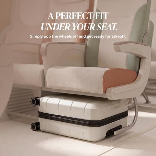 LUGG Jetset 40cm Suitcase 40x30x20cm, Ryanair Compatible Underseat Size, Hard Shell ABS, Spinner with Removable Wheels, Lightweight Travel Luggage, 1 Year Warranty — view 6