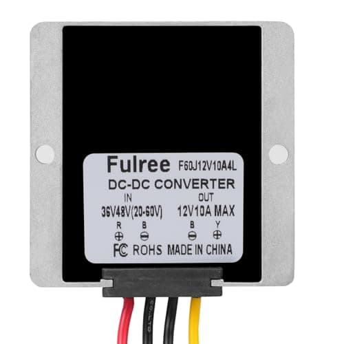 DC-DC Buck Converter, 20-60V to 12V 10 A DC Power Converter, Waterproof Step-Down Converter, DC Voltage Regulator Module for Screens, Fans, Vehicles, Robots, Photovoltaic Panels, CNC Machines