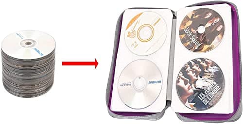 DVSICK CD Holder,96 Capacity CD/DVD Case Hard Plastic,for Car,Home ＆ Travel — view 4