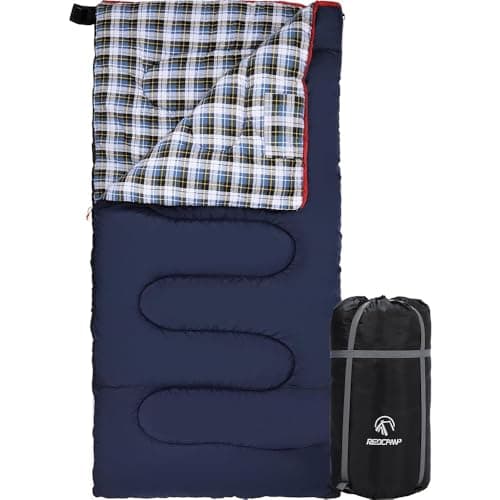 REDCAMP Extra Large Thick Flannel Sleeping Bag for Adult Winter,4lbs Nlue
