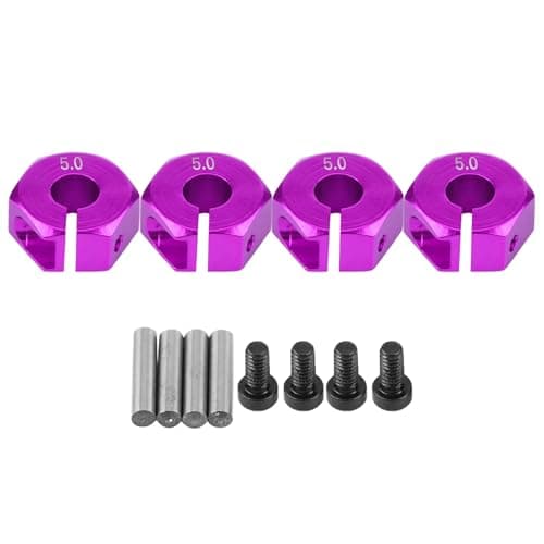 Wheel Hex Hub Adapters, 12mm Universal Wheel Hex Hub Adapter for HSP Sakura 1/10 Scale RC Car(5mm, Purple) Model Car Accessories — view 2