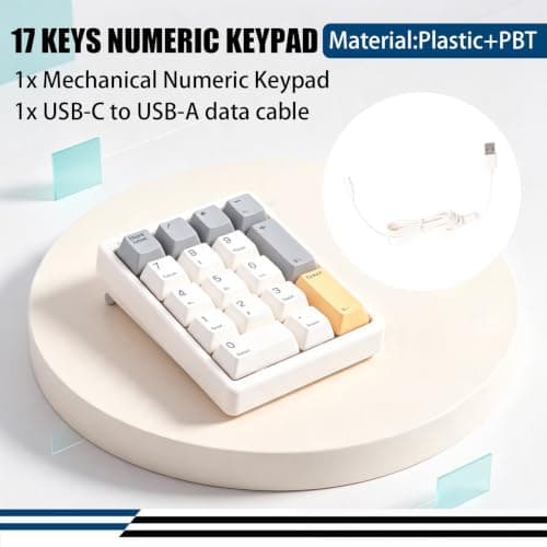 Erpmlyo Numeric Keypad 17 Keys Type-C Wired Numpad for Programming — view 2