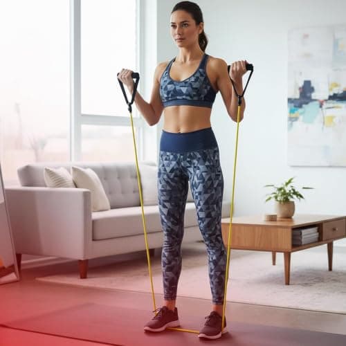 Resistance Band Toner Tube with Foam Handles for Men & Women | Gym Equipment Fitness & Exercise for Strength Training, Yoga, Pilates & Home Workout (Black, 85lbs - Beyond Extra Heavy) — view 3