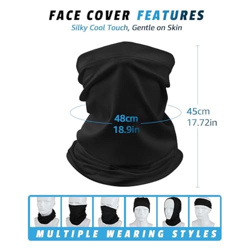 Awumbuk Men's 4-Pack Windproof Neck Gaiter | Breathable Multifunctional Snood for Hiking, Cycling & Running | All-Weather Lightweight Face Cover, Sports Scarf for Outdoor Adventures — view 2