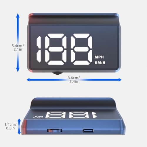 Car Heads up Display with Digital Odometer and HUD Projection Function — view 2