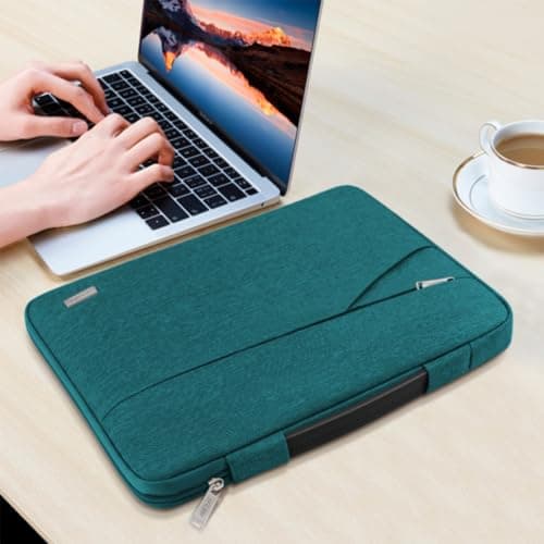 TECOOL 13.3 Inch Laptop Sleeve Protective Case with Handle and Pockets — view 2