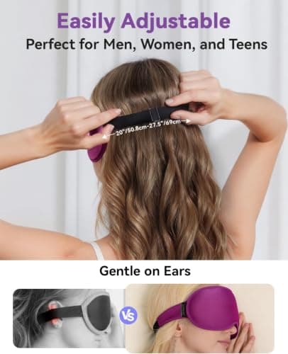 Facemoon Weighted Blackout Sleep Mask, 3D Eye Mask for Women, Ideal Gift — view 5