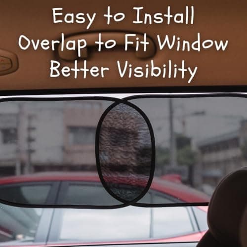 Car Window Shades - Certified 99.79% UVA & 99.95% UVB Sun Protection. Award Winning car Sun Shade for Side Windows. 4 Pack Transparent Shades 22" x 14" - Car Accessories Interior by Kinder Fluff — view 4