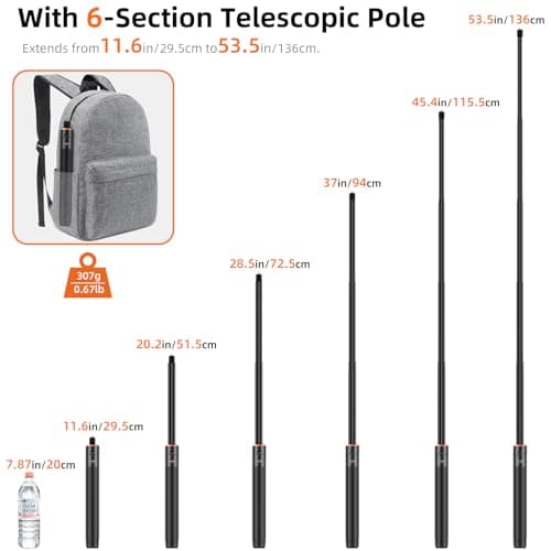 2-in-1 Invisible Selfie Stick + Tripod Stand, for Insta360 X6/X5/X4/X3 — view 5