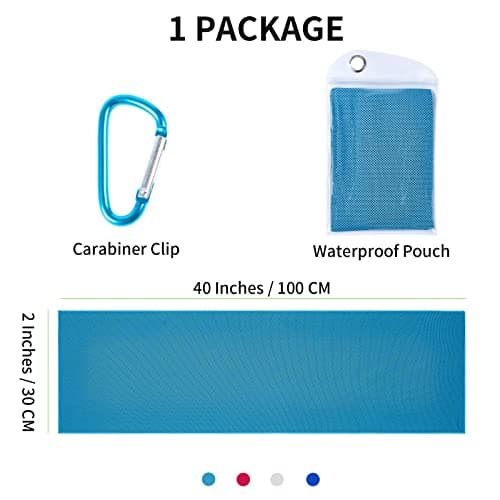 XJSGS Cooling Towels for Neck and Face,Microfiber Cooling Sports Gym Towel for,Gym, Yoga,Pilates Travel Camping & More (6 Packs) — view 6