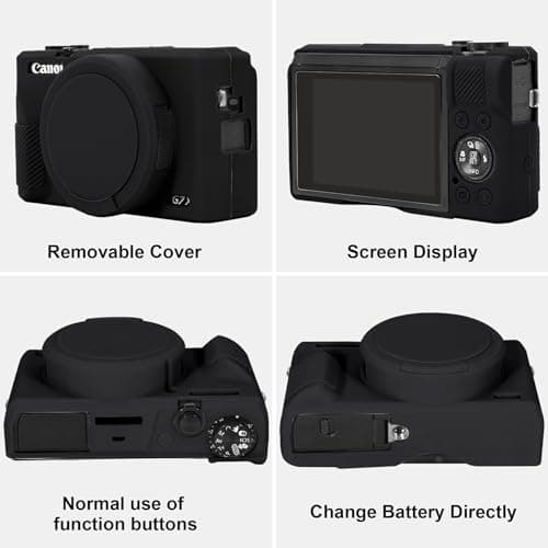 RAIALL Bundle Case for Canon PowerShot G7X Mark III Digital Camera, Black — view 5