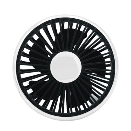 USB Fan for Car, USB Powered Fan with Light for Car Ventilation - Three-Level Adjustable Strong Air Cooler Car Interior Accessories for Camping and Road Trips
