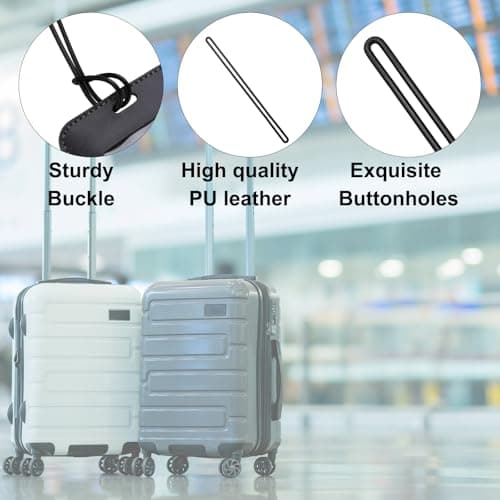 PATIKIL Luggage tag Loops, 100 Pcs PVC Luggage Loop Straps Bag Tag Loops Luggage Tag Holders Worm Loops Tag Holders for ID Card Bags Suitcase Label Fasteners, Black — view 3
