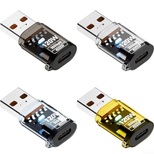 Lightweight USB C to USB A Adapter Travel(Yellow) — view 5