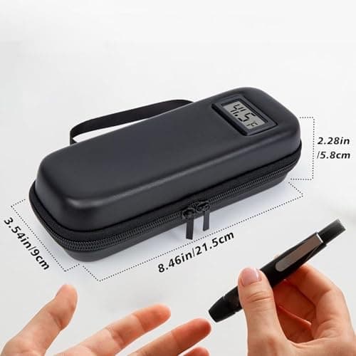 Medicine Cooler for Travel, Insulins Cooler Travel Case, Portable Insulated Medicine Refrigerated Bag, Medication Container with Temperature Display for Airplane Hospital Women Men Car Trip, Black — view 6