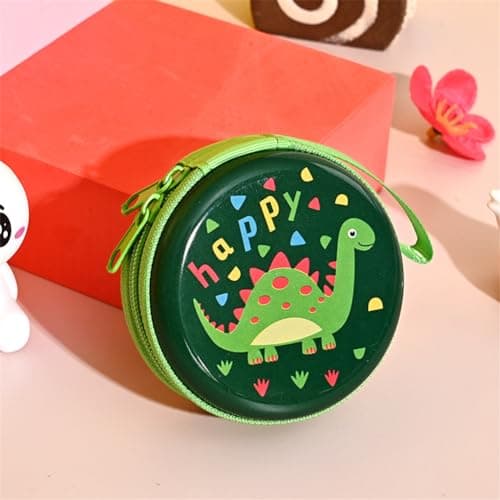 Cartoon Dinosaur Crossbody Purse for Boys Girls, Waterproof Travel Bag Cute Round Shape Wallet Shoulder Bag for Toddlers Kids — view 6