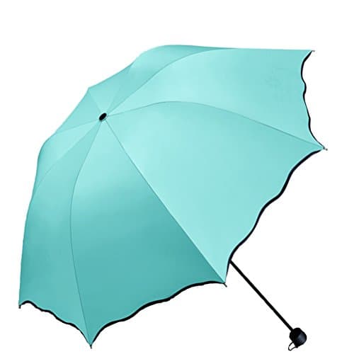 Maibar Sun Umbrella for Women UPF 50 UV Umbrella spf 50 Compact Lightweight Mini Umbrellas Flower (Z-Mint Green)