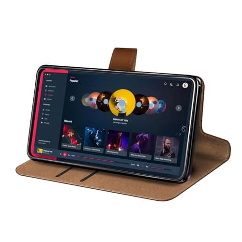 ESACMOT Folio PU Leather Case for ZTE Telstra 5G Hotspot 2 - Brown — view 4
