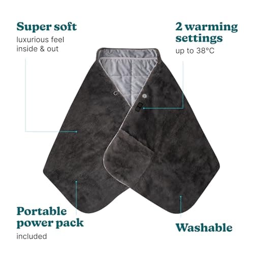 Homedics Cosy Cordless Warming Shawl - Wearable Heated Blanket — view 2