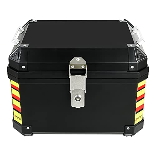 Sunydog 48L Motorcycle Trunk Travel Luggage Storage Box Quick Release Motorbike Tail Storage Box Waterproof with 2 Keys Reflective Strips — view 6