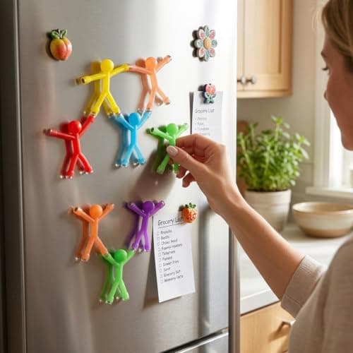 10Pcs Magnetic Men, Cute Magnetic People, Portable Travel Toys, Funny Magnet Men Fridge Fidget Toys Adults — view 6