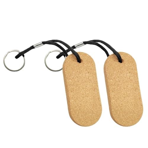 Cork Floating Keychain with Rubber Rope for Swimming, B, A — view 5