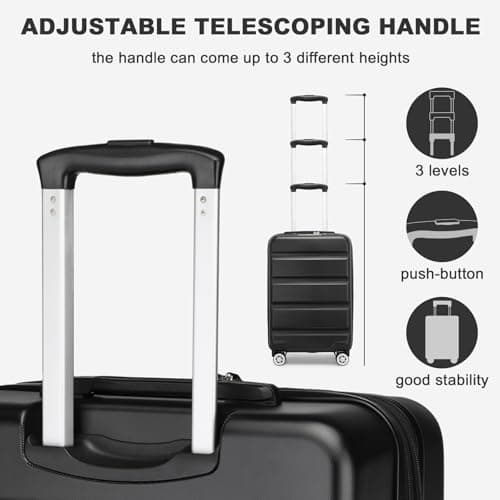 Kono 28 Inch Large Suitcase Expandable ABS+PC Hard Shell Checked Luggage — view 4